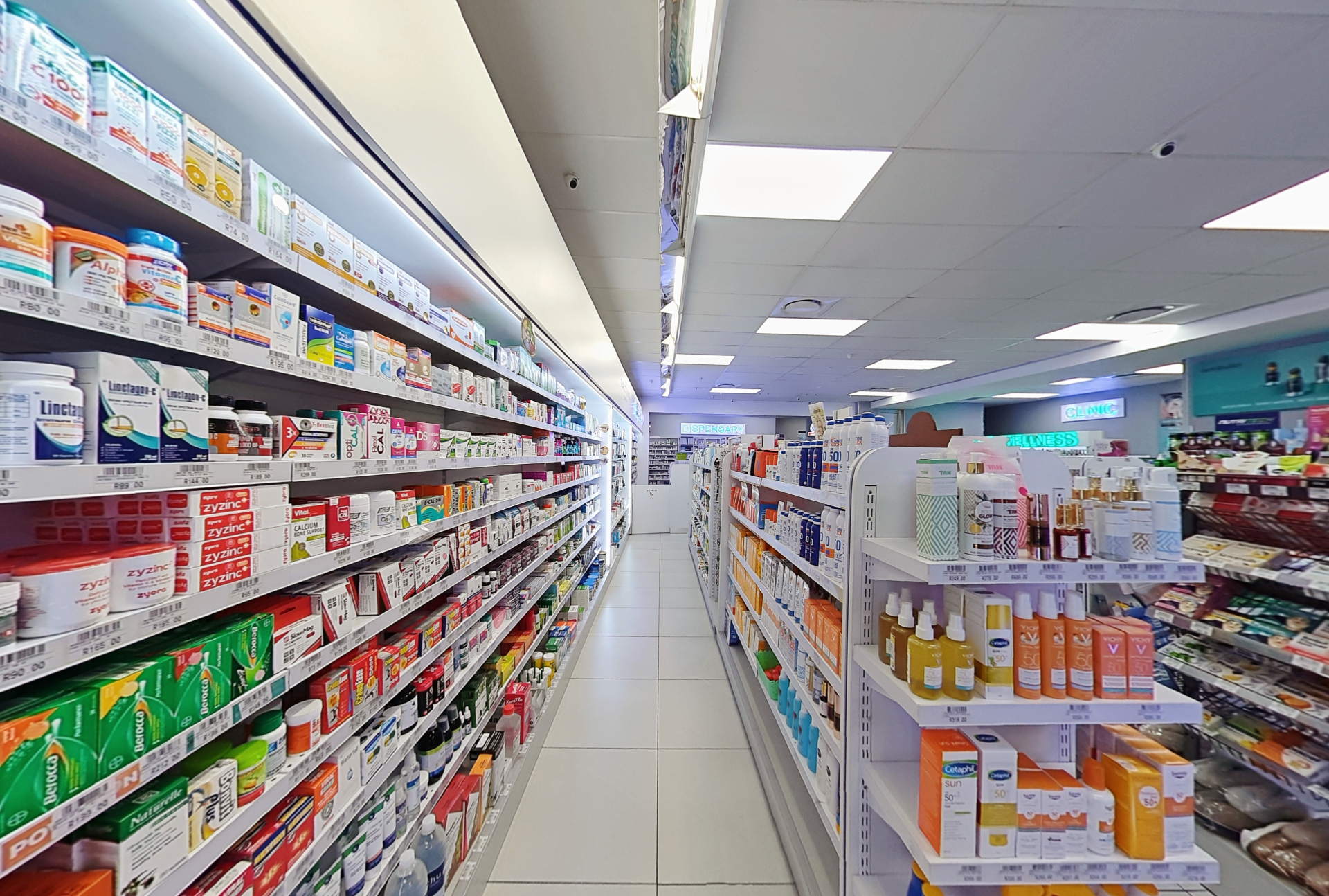 Reddam Pharmacy vitamins and supplements aisle